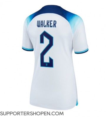 England Kyle Walker #2 Hemma Matchtröja Dam VM 2022 Kortärmad